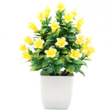 Kunstblumenarrangements, naturgetreuer Seidenrosenstrauß für die Innen- und Außendekoration, ungiftige Topfblumen aus Kunststoff,