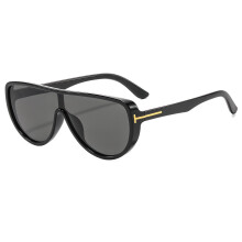 (Style 1)Gafas de sol de diseño de marco grande con lentes de PC UV400 para playa y uso de viaje