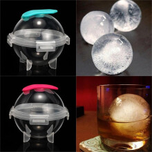 (Matches the image) 1Pc Whiskey Ice Cube Mold Silicone PP Round Big Ice Tray Bar Plastic Easy Release Ice Ball Mold Kitchen Accessories
