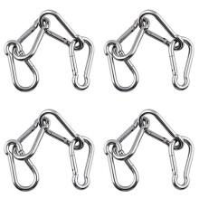 16Pcs M6 Spring Snap Hooks Heavy Duty Stainless Steel 304 Swing Set Accessories Fit for Gym,Camping,Traveling