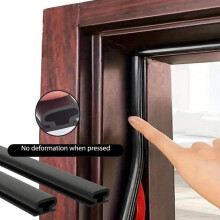 black 1 Piece Security Door Access Door Window Sealing Strip TPE Weatherproof Anti-Collision Strip Sound Insulationself-Adhesive