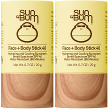 Sun Bum Original SPF 40 Face and Body Sunscreen Stick - Water resistant Broad Spectrum Facial Sunscreen-Hawaii 104 Act Compliant - 0.7 oz,(Pack of 2)