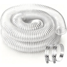 4"X 10FT PVC Dust Collection Hose with Steel Wire Coil,Puncture and Flexible for Efficient Dust Management