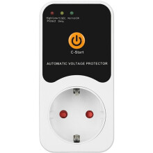Voltage Protector Socket over/Under Voltage Safety Protect Adjustable 16A Voltage Protector Socket Refrigerator EU Plug
