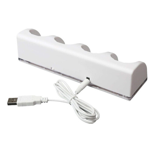 (White) Rechargeable Battery Pack & Charging Dock for Nintendo Wii Controller 1