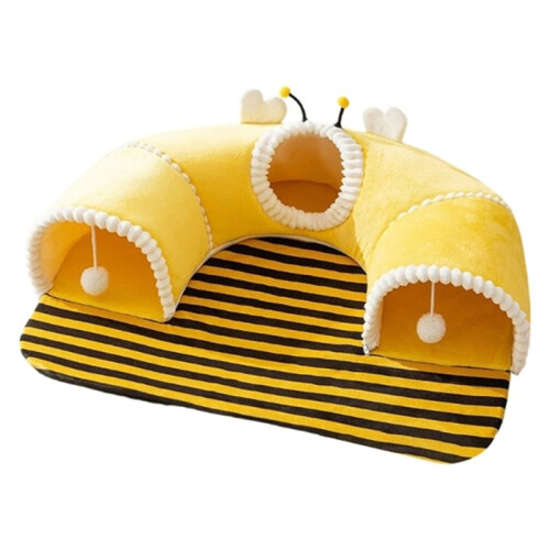 Comfortable Cats Tunnel Pet House for Small Animals Washable Fabric Capacious Multiple Pet