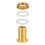 Solid Brass Bulkhead Fitting, 6 Sets 3/8 Inch Female 1/2 Inch Male Solid Brass Water Tank Connector Threaded with Ring 3