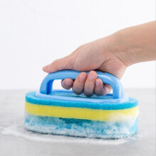 (14*8.5*8CM) Hard Sponge with A Handle for Cleaning Tiles and Ceramic Slabs