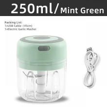 1pc Electric Vegetable Chopper, USB Rechargeable Mini Food Processor Stainless Steel Body and Lithium Battery,100ml/250ml Capacity, Blender for Garlic