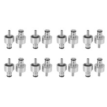 16Pcs 304 Stainless Steel Carbonation Cap 5/16 Inch Barb, Lock Type, Fit Soft Drink PET Bottles, Homebrew Kegging