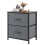 Nightstand Gray with 2 Drawers 1