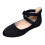 Women's Ballet Flats with Criss-Cross Elastic Strap, Black, 1