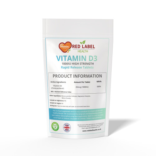 Vitamin D3 1000IU 60 Tablets High Strength Teeth Health Immune Support 1