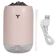 Essential Air Companion, USB-drevet skrivebordsluftfukter for kontinuerlige eller periodiske spraymoduser, fin, delikat sprayeffekt for personlige rom