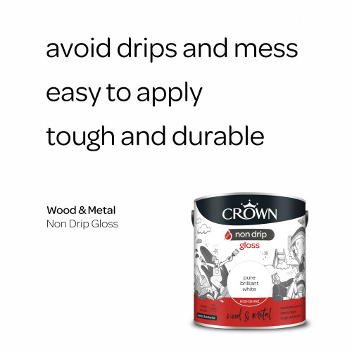 Crown Crown 2.5L - Non Drip Gloss Pure Brilliant White 1