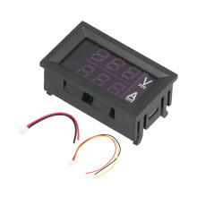 DC0-100V10A LED Voltmeter Amperemeter Digital Spændings- og Strømtester Dobbeltfarvet Display til Batteri Solcelle-modeljernbaneapplikationer Bredt