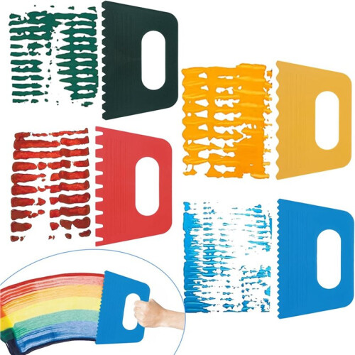 32 PCS Textured Art Tools, Plastic Paint Scrapers Kit, Texture Tools for Plaster Art Paint Scrapers,for Texture Art 2