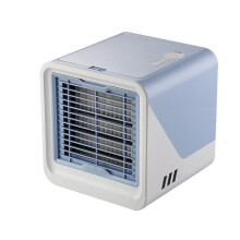 Compacte blauwe luchtkoeler, persoonlijke airconditioner met energiezuinige koeling voor woonruimtes, draagbare verdampingsluchtkoeler met 500 ml