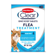 Bob Martin Clear Flea Treatment for Cats (3 Tablets) - Kills 100% of Fleas withi