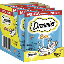 Dreamies Cat Snacks - Cat Treats with Crispy Texture and Creamy Filling, Various