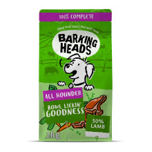 Barking Heads Complete Dry Dog Food 2kg - Adult All Hounder Bowl Lickin' Goodnes