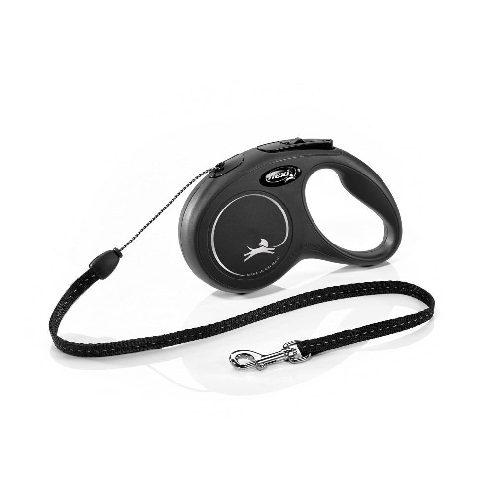 Photos - Dog Clothing Flexi Classic S | 5 m Retractable Cord Leash for Dogs up to 12 kg | Black | Retr 