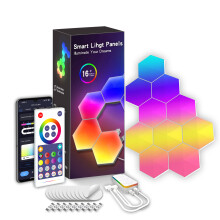 Éclairage mural interactif : personnalisez votre intérieur avec ces appliques murales LED hexagonales RGBIC, panneaux LED synchronisés avec la