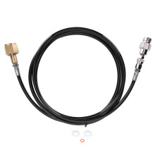 Accesorios avanzados para máquinas de refrescos, adaptador CGA320, construcción de acero inoxidable y aleación de aluminio con manguera de alta