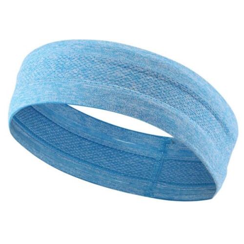 Cotton sweat headband blue