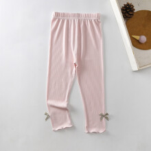 Girls Capri Leggings Pink Athletic Workout Pants for 6-7