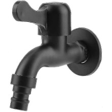 Washing Machine Wall Mount Tap, Outdoor Tap Bathroom Faucets Black Wall Mount - XSS