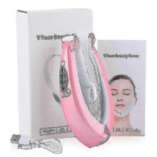 (Pink) V-Face Beauty Massager for Lifting and Shaping, Reduces Double Chin and Slims Face