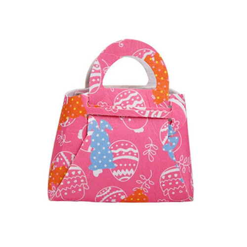 (C) Children's Gift Bag Unique Creative Durable Multicolor Felt Cloth Multipurpose 12 X 13cm Easter Handbag
