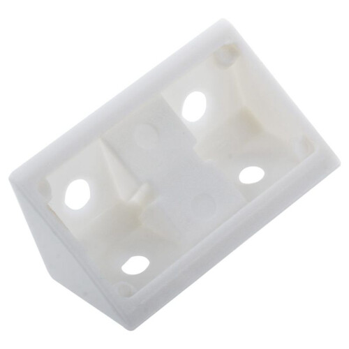 Furniture Cabinet Fastener Corner Braces Angle Brackets White 100Pcs 2