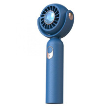 Mini-Handventilator, stilvoller tragbarer wiederaufladbarer Handventilator mit 2000-mAh-Batteriebetrieb, Basis, Lanyard-Blau