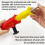 3X Multi-Angle Paint Brush Extender Red, Paint Edger Tool for High Ceilings, Extension Pole Attachment Holder 6
