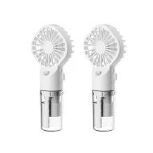 Handsprühventilator, Tragbar, Wiederaufladbar, Handventilator, Sprühbefeuchtung, Handventilator, Kleiner Ventilator, Weiß