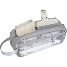 Transparent PVC Pencil Case, Large Capacity, Pencil Case, Aesthetic Pencil Case, Toiletry Bag, School Supplies, Gray