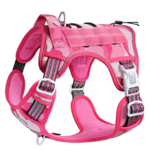 (M, pink camouflage) Dog Adjustable Training Vest Harness Comfortable Dog Vest Harness for Medium Dogs Multicolored Vest pink camouflage XL