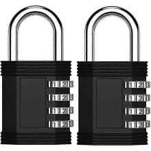 (Black) 2 Pcs of Digital Combination Padlocks