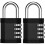 (Black) 2 Pcs of Digital Combination Padlocks 1