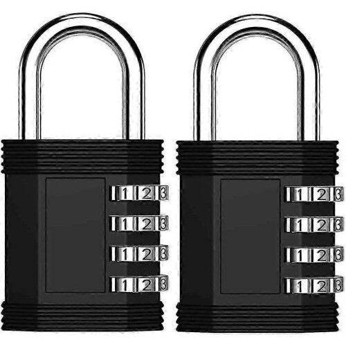 (Black) 2 Pcs of Digital Combination Padlocks