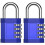 (Blue) 2 Pcs of Digital Combination Padlocks 1