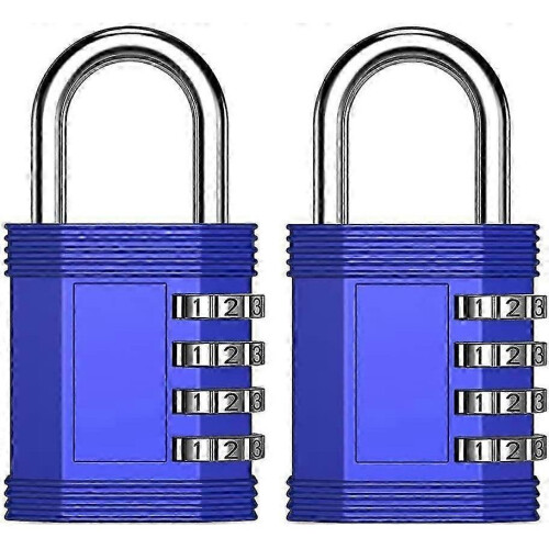 (Blue) 2 Pcs of Digital Combination Padlocks
