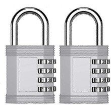 (Silver) 2 Pcs of Digital Combination Padlocks
