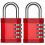 (Red) 2 Pcs of Digital Combination Padlocks 1