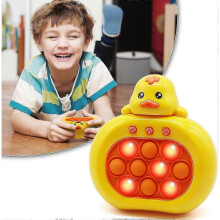 Fast-Push-Bubble-Game Animal for Kids & Adults [Light up Puzzle Speed Push Game] [Duck Handheld Fidget Game Toy] Gift for Boys & Girls Age 3-12 for Re