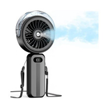 Handventilator mit Vernebelung, Leistungsstark, 4 Hohe Geschwindigkeiten, Wiederaufladbar, Kleiner Handventilator mit Wassernebel, 4000 MAh