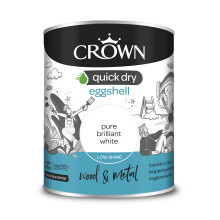 Crown Paints Eggshell Pure Brilliant White 750ml
