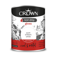 Crown Paints Non Drip Gloss Pure Brilliant White 750ml